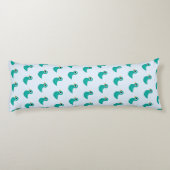 Leuke blauwe vogel lichaamskussen (Achterkant)