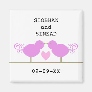 Leuke Blauwe Vogels Lesbische Speciale Datum Magne Magneet