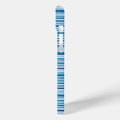 Leuke blauwe witte strepen Case-Mate iPhone case (Achterkant / Links)