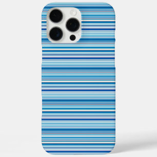 Leuke blauwe witte strepen iPhone 16 pro max hoesje