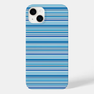 Leuke blauwe witte strepen Case-Mate iPhone 14 plus hoesje