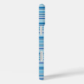 Leuke blauwe witte strepen Case-Mate iPhone case (Achterkant / Rechts)