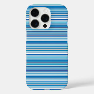 Leuke blauwe witte strepen iPhone 16 pro hoesje