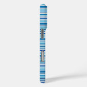 Leuke blauwe witte strepen Case-Mate iPhone case (Achterkant / Rechts)