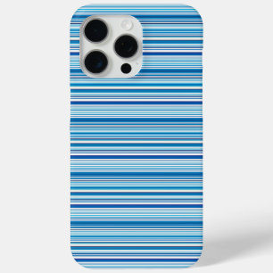 Leuke blauwe witte strepen iPhone 15 pro max hoesje