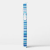 Leuke blauwe witte strepen Case-Mate iPhone case (Achterkant / Rechts)