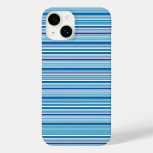 Leuke blauwe witte strepen Case-Mate iPhone 14 hoesje