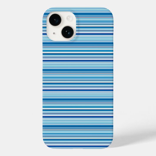 Leuke blauwe witte strepen Case-Mate iPhone case (Achterkant)