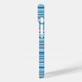 Leuke blauwe witte strepen Case-Mate iPhone case (Achterkant / Links)