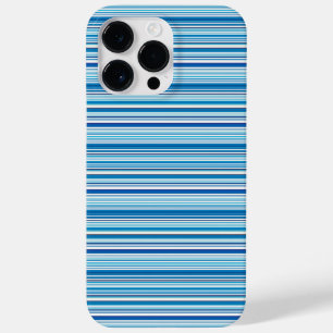 Leuke blauwe witte strepen Case-Mate iPhone 14 pro max hoesje