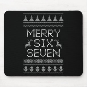Leuke blije zes zeven 6 7 meme ontwerp kerst humor muismat