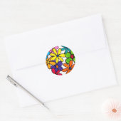leuke bloemen sticker (Envelop)