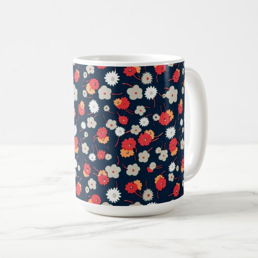 Leuke Bloemen Stijl Cup Mok (Voorkant rechts)