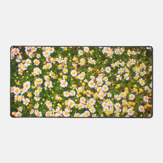 Leuke Bloemen Wit Groen Daisy Meisje Natuur Bureaumat (Voorkant)