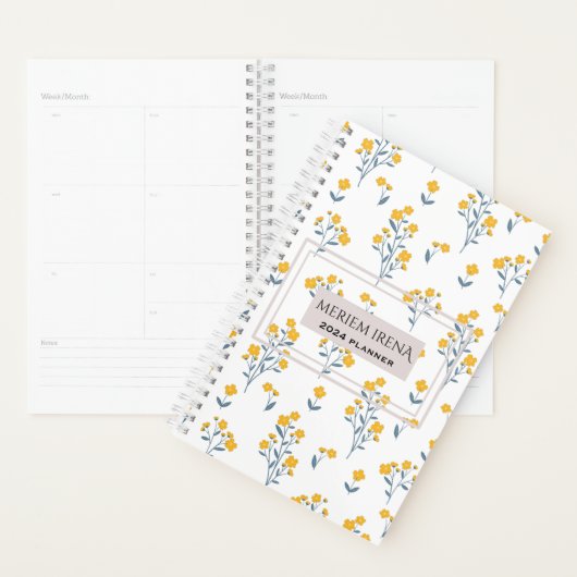 Leuke bloemenelegante chique coole agenda planner2 (Display)