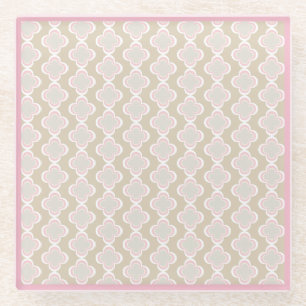 Leuke bloemenprint glazen onderzetter