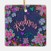 Leuke Bloemenvriendelijkheid Hart Inspirivity Keramisch Ornament (Voorkant)