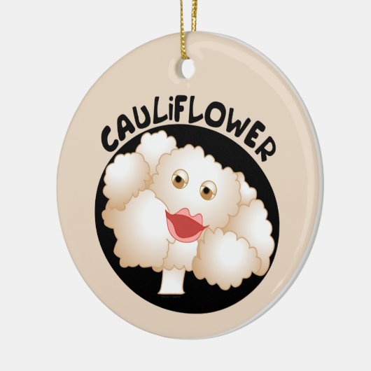 Leuke bloemkool keramisch ornament (Links)