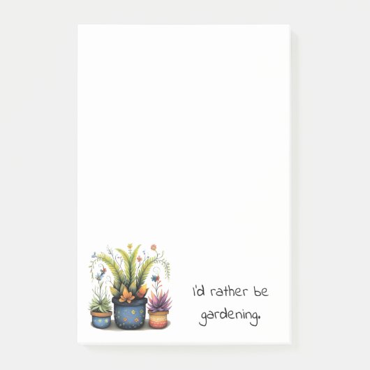 Leuke Bloempotten Ik Had Liever Tuiniert Post-it® Notes (Voorkant)