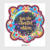 Leuke bloemrijke Limited Edition-inspiratie Sticker (Vel)