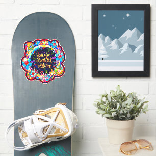 Leuke bloemrijke Limited Edition-inspiratie Sticker