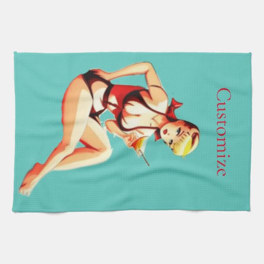 Leuke Blondine Martini Bikini Meisje Thunder_Cove Theedoek (Horizontaal)