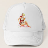 Leuke Blondine Martini Bikini Meisje Thunder_Cove Trucker Pet (Voorkant)