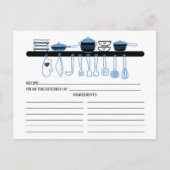 Leuke Blue Kitchen Gadgets Bruids Recept Kaarten (Voorkant)