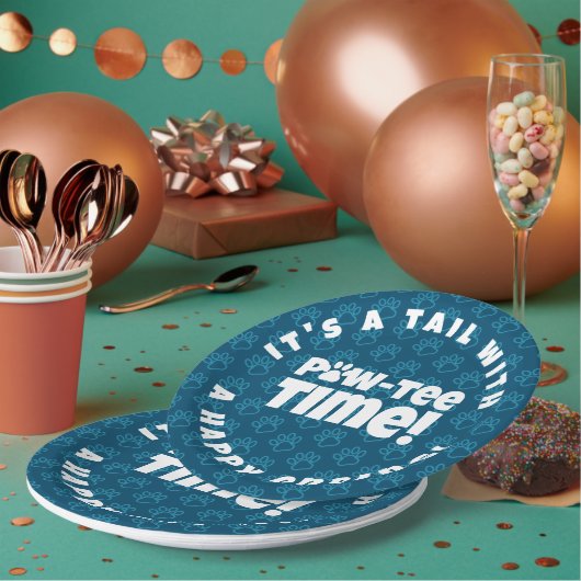 Leuke Blue Pawprints Pet Adoption Paw-t-shirt! Tij Papieren Bordje (Multi)