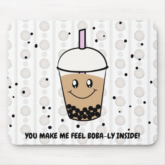 Leuke Boba Bubble Tea Pun Mousepad Muismat (Voorkant)