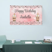 Leuke Boba Thee Verjaardag Achtergrond Banner (Beurs)