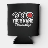 Leuke bocce ball cartoon print aangepaste naam blikjeskoeler (Voorkant)