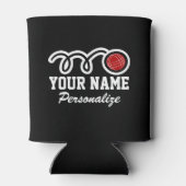 Leuke bocce ball cartoon print aangepaste naam blikjeskoeler (Achterkant)