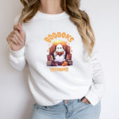 Leuke boek liefhebber Halloween spook leraar bibli Trui