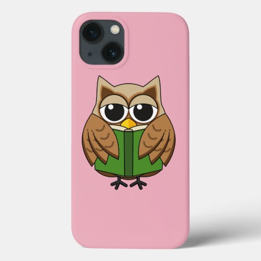 Leuke boekenwurm uil lezen boek Cartoon Case-Mate iPhone Case (Achterkant)