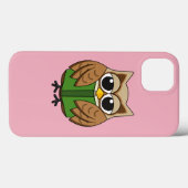Leuke boekenwurm uil lezen boek Cartoon Case-Mate iPhone Case (Achterkant (horizontaal))