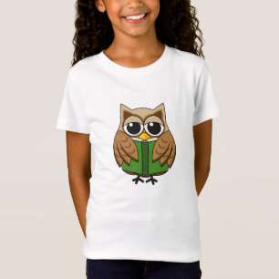 Leuke boekenwurm uil lezen boek Cartoon T-shirt