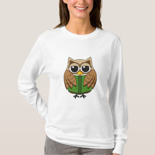 Leuke boekenwurm uil lezen boek Cartoon T-shirt