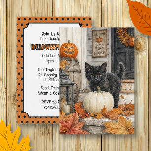 Leuke boerderij-thema Halloween-feestje Kaart