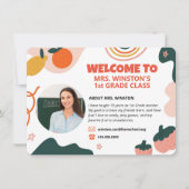 Leuke Boheemse Welkom Kaart Leraar (Voorkant)