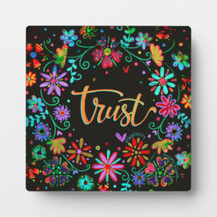 Leuke Boho Black Floral Trust Inspirivity Fotoplaat