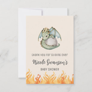 Leuke Boho Dragon Egg Baby shower Dank je kaart