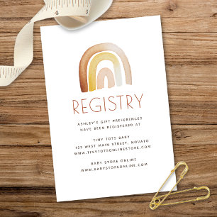 Leuke Boho Regenboog Baby shower Gift Enclosure Ka Kaart
