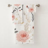 Leuke Boho Rozen Pattern Bad Handdoek (Insitu)