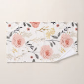 Leuke Boho Rozen Pattern Bad Handdoek (Handdoek)