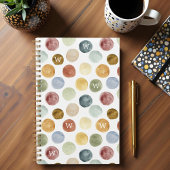Leuke Bold Moderne Waterverf Polka Dot Monogram Planner