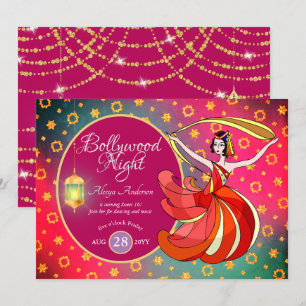 Leuke BOLLYWOOD Dansmuziek Feestje ELK EVENEMENT Kaart