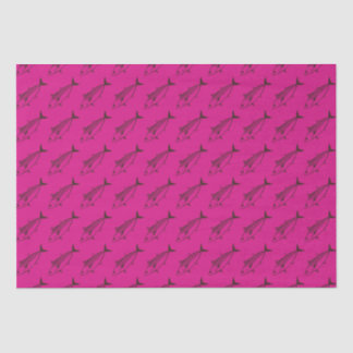 Leuke Bonito Vis in Deep Maroon op Hot Pink Tissuepapier