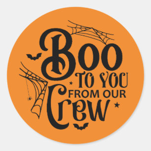 Leuke boo crew Halloween Ronde Sticker