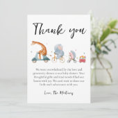 Leuke boodschap baby shower dank je kaarten (Staand voorkant)